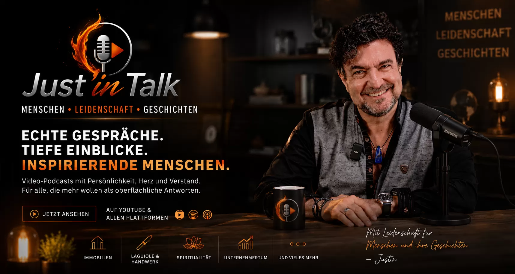 Just'in Talk Header